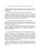 INFORMACIÓN SOCIOECONÓMICA DEMOGRÁFICA DE CUBA