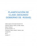 PLANIFICACIÓN DE CLASE (SEGUNDO GOBIERNO DE ROSAS)