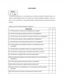 Cuestionario sobre la responsabilidad social en los hoteles de la cadena San Agustín