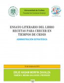 Recetas para Crecer en Tiempos de Crisis