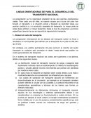 LINEAS ORIENTADORAS DE PARA EL DESARROLLO DEL TRANSPORTE NACIONAL