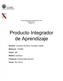 PIA Literatura 3 semestre. Página 1
