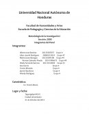 Escuela de Pedagogía y Ciencias de la Educación Metodología de la Investigación I