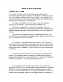 Don Juan Tenorio. Opinión de la obra