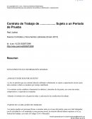 CONTRATO DE TRABAJO SUJETO A UN PERIODO DE PRUEBA