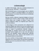 La biotecnología