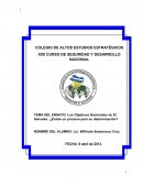 Los Objetivos Nacionales de El Salvador. ¿Existe un proceso para su determinación?