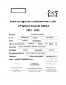 Plan Estratégico de Transformación Escolar y Programa Anual de Trabajo