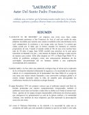 LAUDATO SI, MI SIGNORE