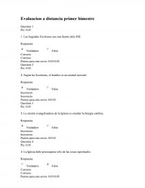 Evaluacion a distancia primer bimestre Question 1. Página 1