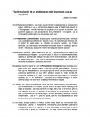 La formulación de un problema es más importante que su solución