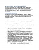 METODOLOGIA PARA LA LOZALIZACION DE PLANTAS