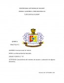 Conocimiento del mechero de bunsen y coloración de algunos elementos