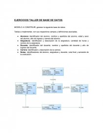 EJERCICIOS TALLER DE BASE DE DATOS. Página 1