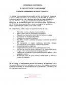 ELENCO DE TEATRO “ILLAPA WANKA” CARTA DE COMPROMISO DE BUENA CONDUCTA