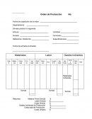 Orden de produccion de Cristobal del Rio