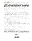 El gran Reglamento de areas comunes