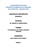 La bioquimica, la soluciones, sus clases y factores adversos