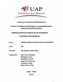 FORMULACIÓN DEL PROYECTO DE INVERSIÓN “CARTERAS ARTESANALES”