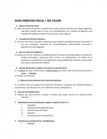 GUÍA DERECHO FISCAL I 701 CEJUM. Página 1