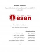 Responsabilidad ambiental desarrollada en la Universidad ESAN en el año 2015