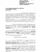 Cancelación de pensión alimenticia.