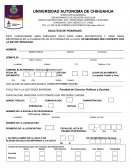 ESTE CUESTIONARIO SERA EMPLEADO SOLO PARA FINES ESTADISTICOS Y TIENE GRAN IMPORTANCIA EN LA PLANEACION DE ACTIVIDADES DE LA UACH. ES NECESARIO QUE CONTESTE CON LA MAYOR VERACIDAD.