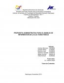 PROPUESTA ADMINISTRATIVA PARA EL MANEJO DE INFORMACION EN LA E.B. FUNDA PERIJA