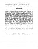 Paquete tecnologico de soya par el estado de quintana roo