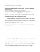 CONSIDERACIONES ACERCA DEL LENGUAJE