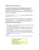 Definición de reservas