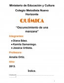 QUÍMICA “Oscurecimiento de una manzana”