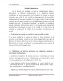 Modelos matematicos. Modelacion de sistemas por medio de ecuaciones diferenciales