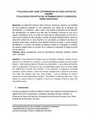 TULACION ACIDO- BASE. DETERMINACION DE ACIDO ACETICO EN VINAGRE