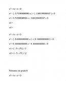 Formulas de polinomios