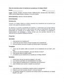 Guía de entrevista sobre la inasistencia causada por el trabajo infantil