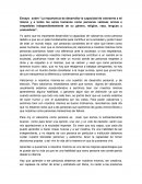 Ensayo sobre la capacidad de valorarme a mi mismo