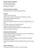 AREA DE LAVADO DE VERDURA