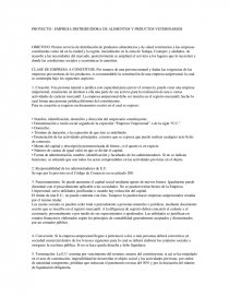 PROYECTO : EMPRESA DISTRIBUIDORA DE ALIMENTOS Y PRDUCTOS VETERINARIOS. Página 1