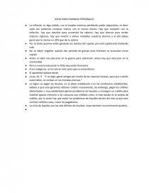 IDEAS PARA FINANZAS PERSONALES. Página 1