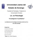 La violencia en el noviazgo en jóvenes entre los 15 y 20 años de edad