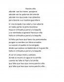 Poesía Pancho Villa