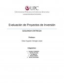 Evaluación de Proyectos de Inversión SEGUNDA ENTREGA