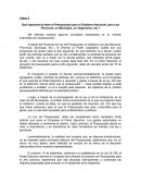 Qué importancia tiene el Presupuesto para el Gobierno Nacional, para una Provincia, un Municipio, un Organismo, etc.?