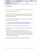 Lectura: Hacia un enfoque globalizado de la educación matemática en las primeras edades