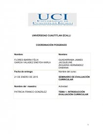 En qué consiste la evaluación del curriculum. Página 1