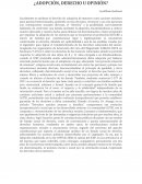 Adopción, derecho u opinión?