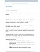 Ctividades[pic 1] Trabajo: Metaactividad 1 SEGUNDA OPCIÓN: Metaactividad de metalectura: Elaboración de un glosario.