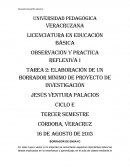 Elaboración de un borrador mínimo de proyecto de investigación