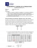 PLANEAMIENTO Y CONTROL DE LA PRODUCCION II EJERCICIOS 2015-2